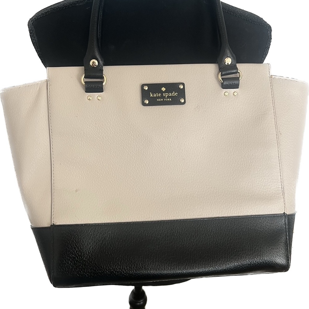 Kate Spade Wellesley Camryn Pebble Black Leather Tote Large Shoulder Bag Purse!